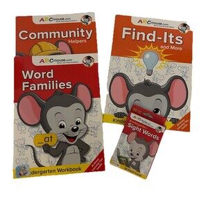 Set of 3 ABC Mouse ABCMouse Kindergarten Workbooks and Sight Words Cards